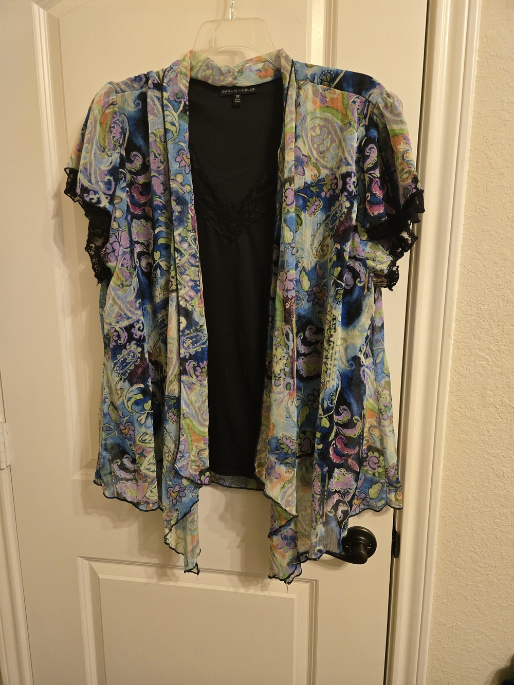 Multicolor Paisley Sheer Top